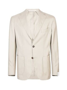 Eleventy Milano Wool Cotton Jersey Unstructured Two-Button Blazer 60 EU / 50 US